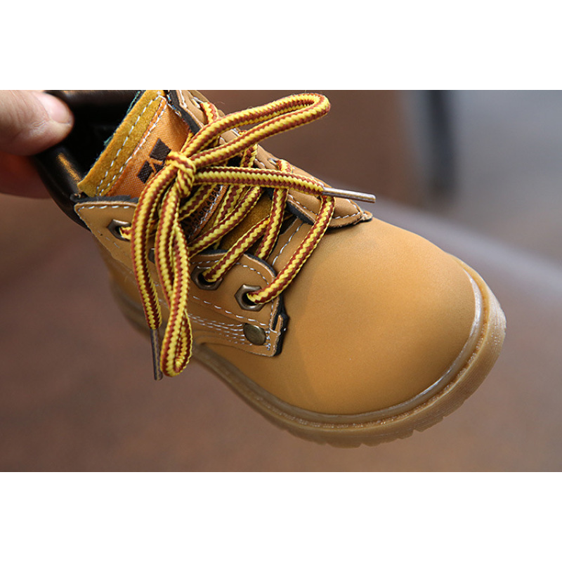 Conyson wholesale good quality kids winter Korean fashion boutique designer little boy girls Outdoor pu leather martin boot