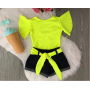 Factory Direct Girls Stretch Solid Color Suit New Arrival Toddler Girls Boutique Summer Ruffled Flared Sleeve Clothing Set