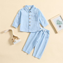 Conysony Hot Sale Outdoor New Autumn Custom Toddler Clothes 1-4 Years Long Sleeve Designer Little Boy clothing 2 Pieces Boy Set