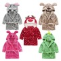Wholesale 100% Polyester Flannel Fleece Cartoon Winter Sleepwear Onesie Pajamas Baby Animals Bathrobe Children Kids Bathrobe