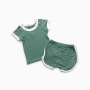 Conyson fashion korea summer short Sleeve pure color modal cotton suits Baby underwears Kids boys Girls' Sleepwear Pjs Pyjamas
