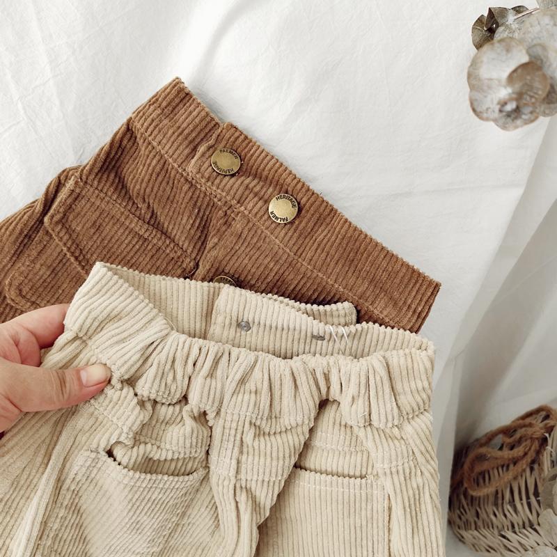 Wholesale girls baby A-line Corduroy short Knee-Length skirt Hip Wrap versatile kids skirt