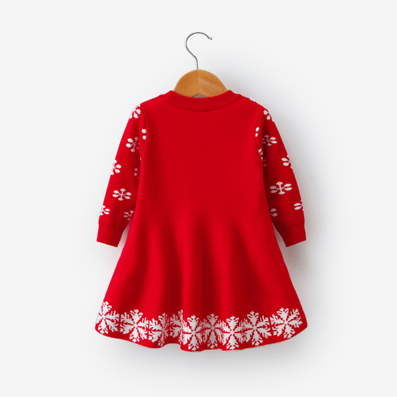 Manufacturers Selling Fashionable Cotton Knitting Christmas Girls Frocks Party Summer Clothing Set Dress For Girls