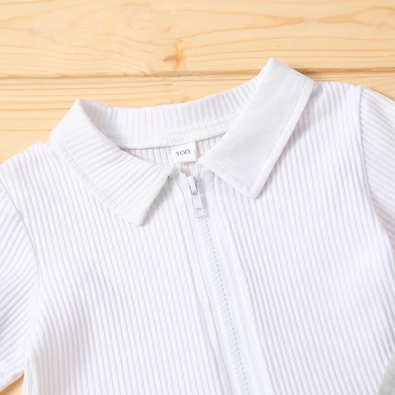 Conyson Summer Kids Girls Clothing Set Short Sleeve T-shirt Skirt Clothing Sets Zip Top Littler Girls Casual Dress Outfits