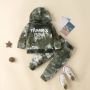 Conyson Kids Two Piece Clothing Set Children's Tie Dye Sweater Hooded Tracksuit Pullover Trousers Boys Two-piece Suit
