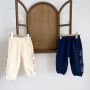 Wholesale Autumn Winter Cute Bear Round Collar two piece Plush warm sports tracksuits Sweater Baby clothing Set