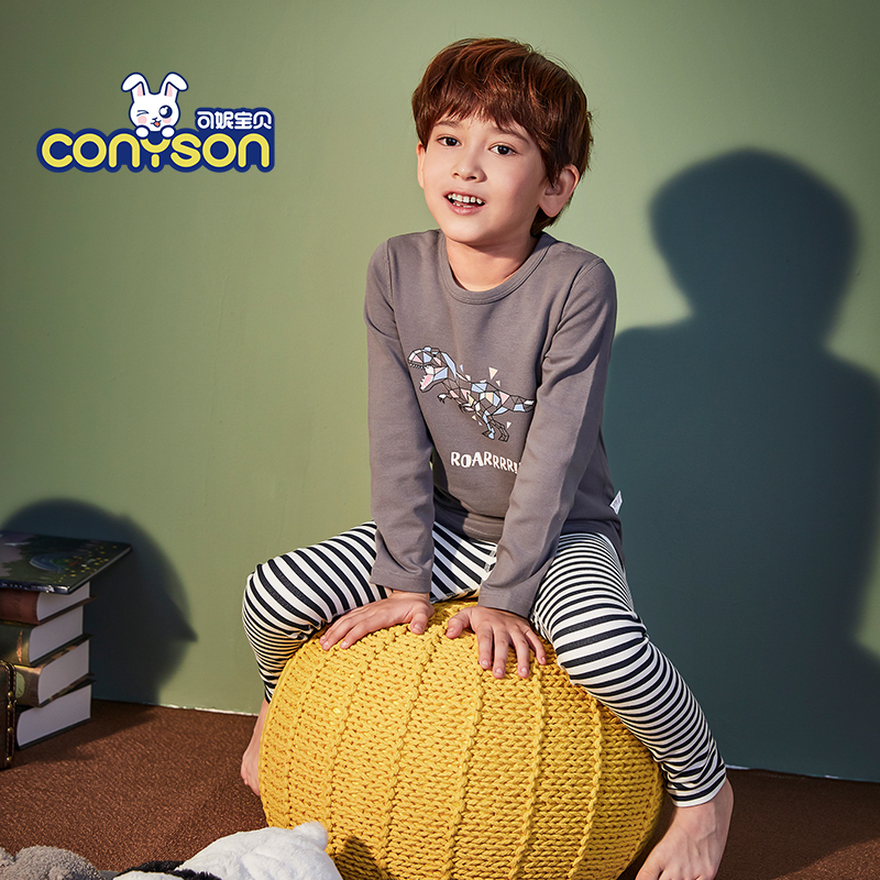 Kids cartoon pajamas ready to ship children dinosaur print sleepwear