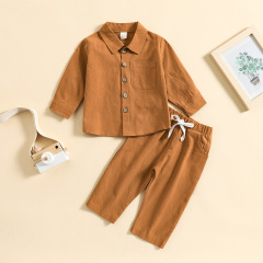 Conysony Hot Sale Outdoor New Autumn Custom Toddler Clothes 1-4 Years Long Sleeve Designer Little Boy clothing 2 Pieces Boy Set