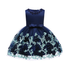 wholesale latest design fashion wedding baby gown birthday fancy flower petals evening party fairy kids girls dress