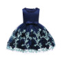 wholesale latest design fashion wedding baby gown birthday fancy flower petals evening party fairy kids girls dress