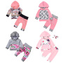 New Style Baby Cotton Knitting Clothing Sets Floral Print Toddler Baby Girl Clothing Sets Baby Tops+pants 2pcs Sets