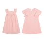Modern Sleeveless O-Neck Knee-Length Dot Print Summer Girl Cotton Simple Design Dresses Wholesale Latest