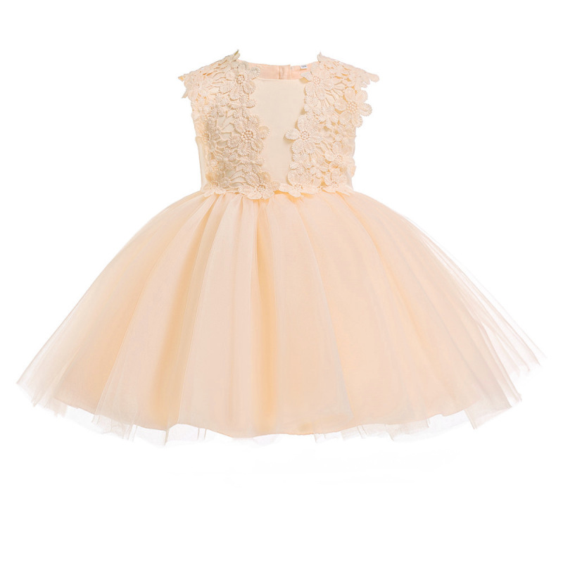 Conyson Fashion Children baby girl summer Clothes Baby's First Birthday Lace dress Girls Sleeveless party dress