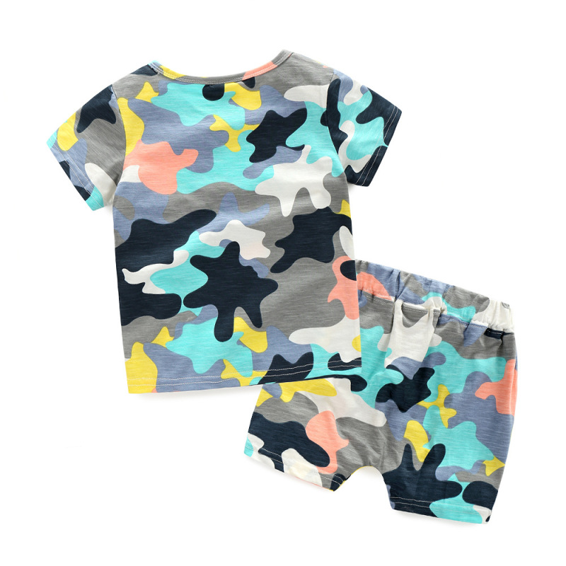 Baby Boy Camo Outfits Short Pants Set Wholesale Summer Kids Toddler Fashion Clothes T Shirt Tops Shorts Boys Clothes Sets