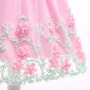 Conyson Wholesale Kids Clothes Summer Mesh Lace Sleeveless Flower Layered Princess Fashion Vintage Ceremony Clothing Tutu Dress