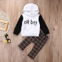 Autumn Winter 2pcs Toddler Infant Newborn children's Kids Boy Clothes Set Hoodies Long Sleeve Shirt Pants Leggings 2Pcs Outfits