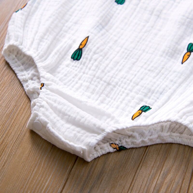 Conyson Wholesale Cotton Baby Romper Sleeveless Fruits Printing Infant Baby Girls Clothing Summer Toddler Girl Clothes Romper