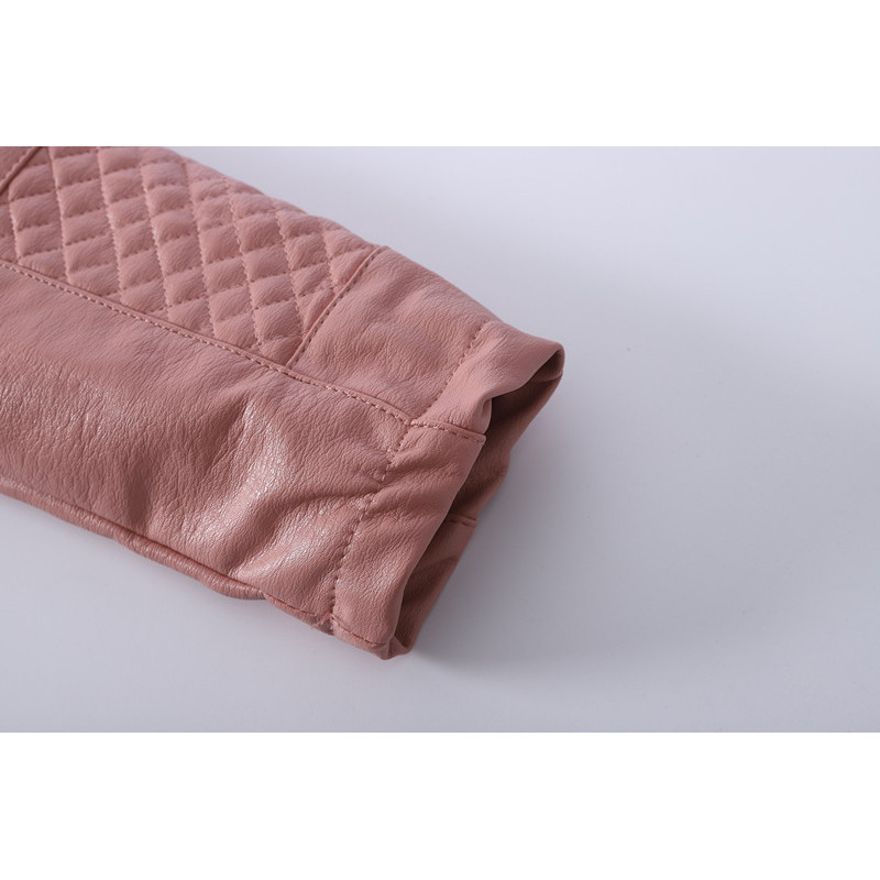 Conyson high quality korea fashion boutique fall kids girls designers solid clothes PU leather winter clothing wholesale jacket