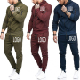 Conyson Private Label Men Plain Jogging Suit Set Tracking Set Custom Sweatsuit With Logo Men 2 Piece Pants Set