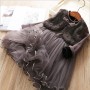Customized Good Quality Girls Winter Two-piece Dresses Girls Double Layered Dress Long Sweater Dresses