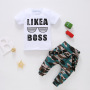 Conyson summer infant Boy Casual tshirt 2 Pieces short Toddler baby children camouflage color kid Pant wear Fashion clothes Set