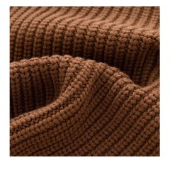 Conyson New Arrivals Autumn And Winter Fashion Loose Long Sleeve O-neck Baby And Child Plus Size Purple Chunky Knit Sweaters