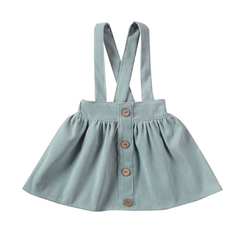 Washable Quick Dry Ruffle Woven A-Line Kids Children Girls Knee-Length Short Skirts