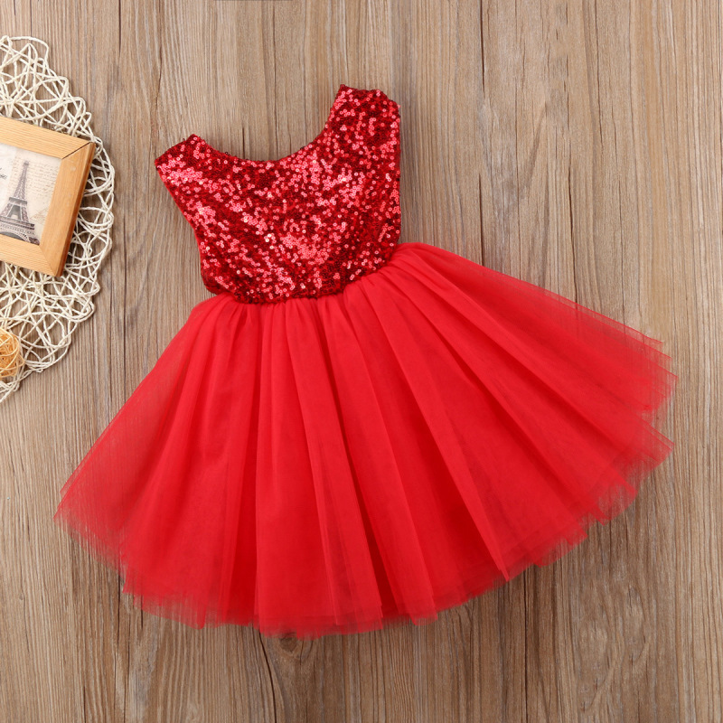 Conyson Wholesale High Quality Children Clothing Puffy Princess Skirt Sequins Baby Flower Dresses Baby Mesh Tutu party dress