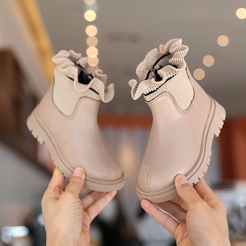 Conyson New Children Winter Kids Boots Microfiber Fabric Baby Girls Leather Cotton Fleece Princess Ankle Shoes for Little Girls