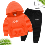 Moletom Infantil Personalizar Logo Personalizado Atacado Conjunto de Roupas Infantis de Alta Qualidade Calça Jogger com Moletom 2pcs Conjunto de Roupas Casuais para Bebês