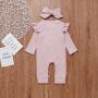 Newborn Long Sleeve Baby Clothes Set Knitted Cotton Romper Jumpsuit Solid Hair Newborn Long Baby Clothes Girls Boys Romper