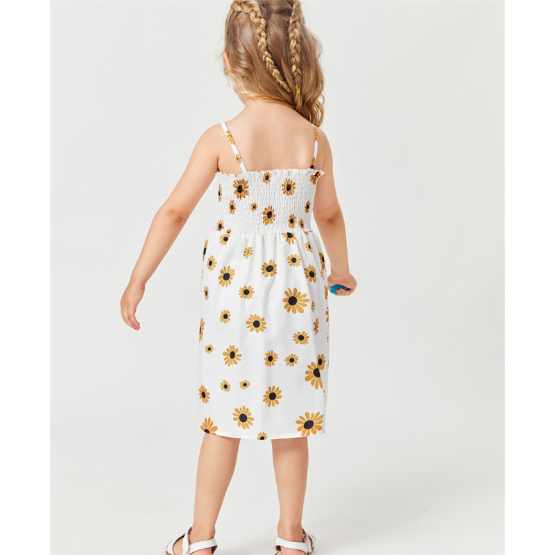 Conyson Baby Girls Sleeveless Flower Print Dresses Children Clothes Summer Princess Skirt Kids Party Ball Pageant Dress Outfit