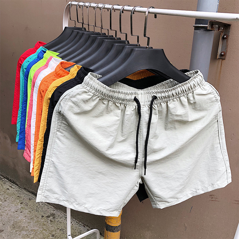 Men Custom Shorts Youth Summer Bulk Athletic Sweatsuit Casual Candy Color Running Fitness Oversize Beach Plus Size Men's Shorts
