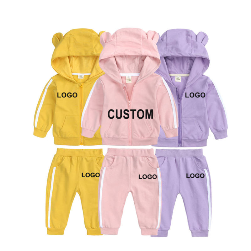 Conyson Spring autumn kids clothing sets baby boy girl cotton casual children's wear 2 pieces lovely clothes set
