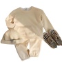 Conyson High Quality Spring Autumn kids Sports Wear Suits Long Sleeve Casual Girls Boys Solid Color Two Piece Kids Set