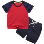 New Summer Casual Kids Clothing Sets Boys Short Pants Clothing Sets Clothing Wholesale Boy Set Solid Color Kids Shorts Shirt