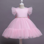 Conyson Kids Puffy Tulle Dresses Child Birthday Party Baby Girl Frocks Kid Girls Holiday Princess Party Fancy Dress