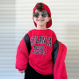 Conyson Spring Fashion Cotton Kids Girls Solid Hoodies Long Sleeve Pullover High Quality Letter Print Infant Boys Clothes Tops