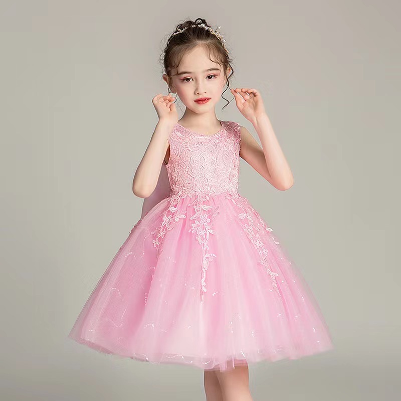 Conyson Hot Sale Summer Western style Polyester And Cotton Sleeveless 3-8 Year Elegant Baby Girl Princess Dresses