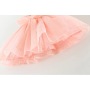 Conyson Summer New Arrival Sweet Style Cotton Lace Sleeveless Solid Mesh Bowknot Baby Girl First Party Birthday Dress