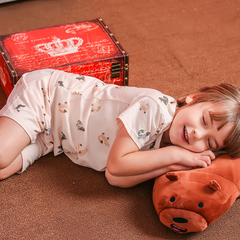 Conjunto de pijama de verão personalizado para meninas de 3 a 13 anos, em malha casual 100% algodão.