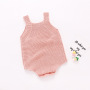 Conyson Wholesale New Toddler Kids Baby Girls Clothes Sunflower Cotton Knitted Hand Knitting Triangle Jumpsuit Woolen Rompers