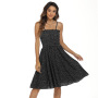 Hot Sale summer korean ready to ship Women's fold Dresses Sleeveless polyester Fashionable Women Loose spot Casual ladies Dress