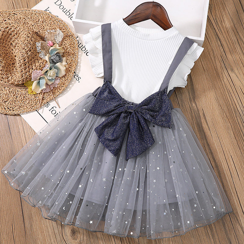 Conyson Hot Fashion New Kids Summer Clothes Baby Little Girls Halter Fantasy Casual Dress Gauze Princess Sleeveless Dresses Sets