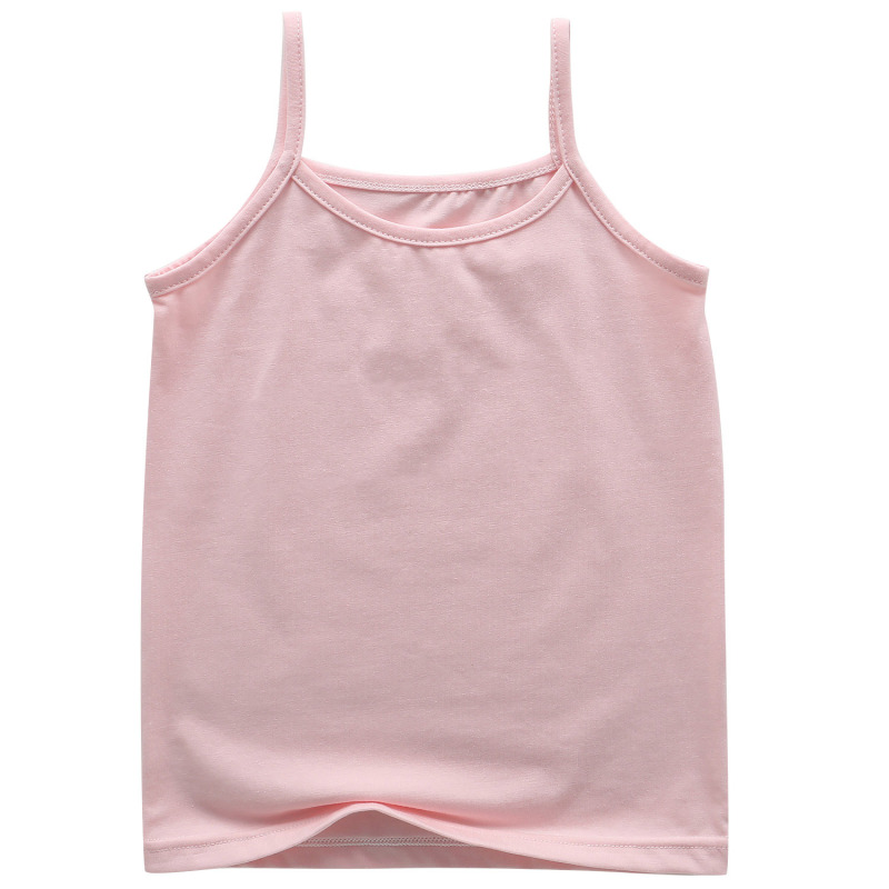 Conyson hot sale boutique Children's baby Korean kid Summer Fashion pure color clothes cotton wear cute Girl's clothing Top vest