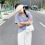 wholesale rts blank loose tshirt Women's summer Fashion apparel short sleeve plain woman casual clothing top v-neck base t-shirt