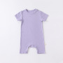 Conyson Wholesale Summer Unisex Baby Romper Short Sleeve One Piece Cotton Solid Knitted Infant Toddler Boys Clothes Romper