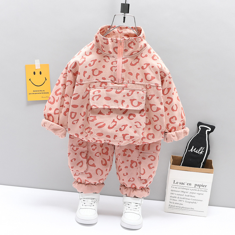 Spring And Autumn Boys Casual Jacket Pants 2 Piece Set Costume Toddler Fashion Clothing Boys Camouflage Tracksuits Suit
