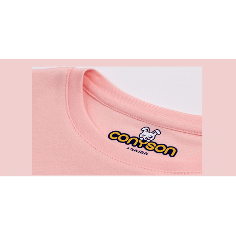 Conyson 100% Cotton Children Clothes High Quality Long Sleeve Anti-Static Two Piece Custom Pajama Set Sleepwear For Kids Girls