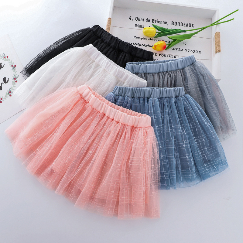 Conyson Hot Sale Spring Summer Kids Clothing Korean Children Colorful Skirts Glitter Embroidery Dance Gauze Tutu Short Dress